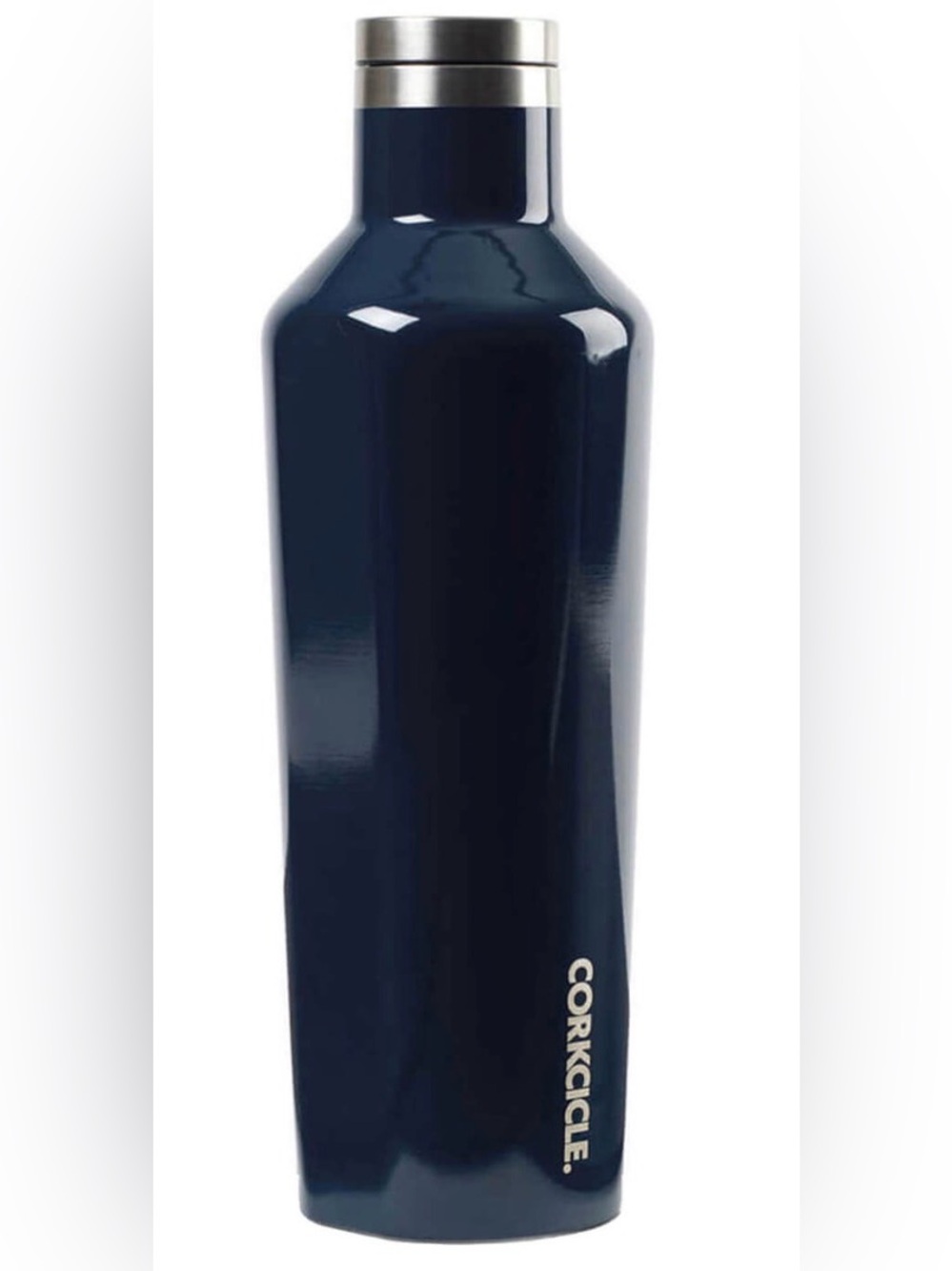 NWT Corkcicle Gloss Navy 16 oz Canteen “Stripe” Branded